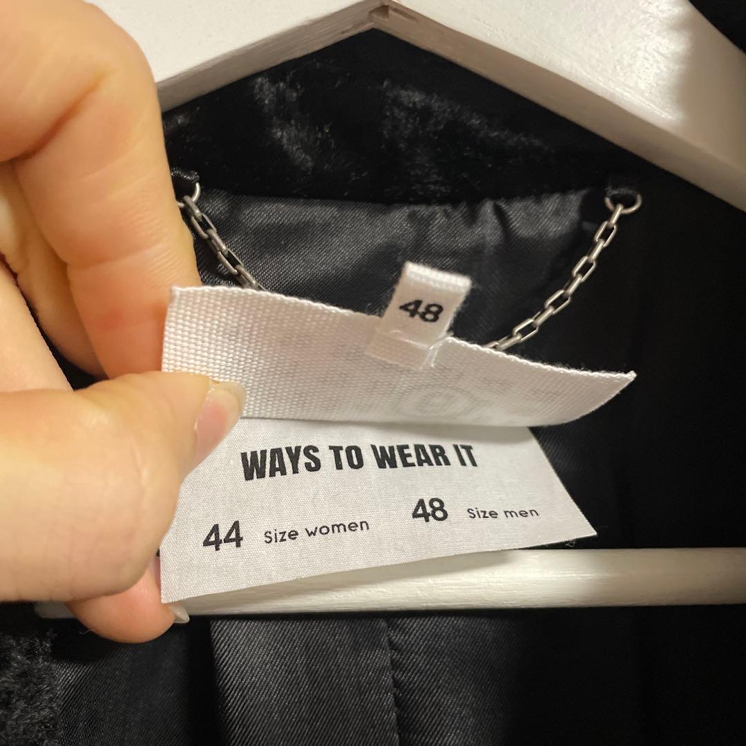 MM6 メゾンマルジェラ ファー ジャガード コート