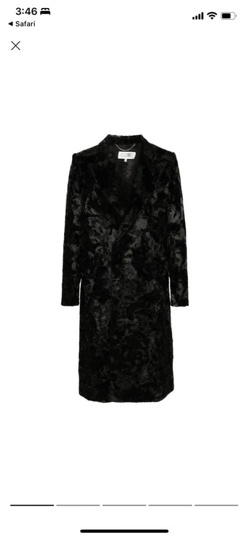 MM6 メゾンマルジェラ ファー ジャガード コート