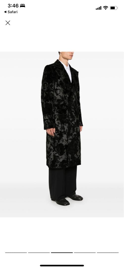 MM6 メゾンマルジェラ ファー ジャガード コート