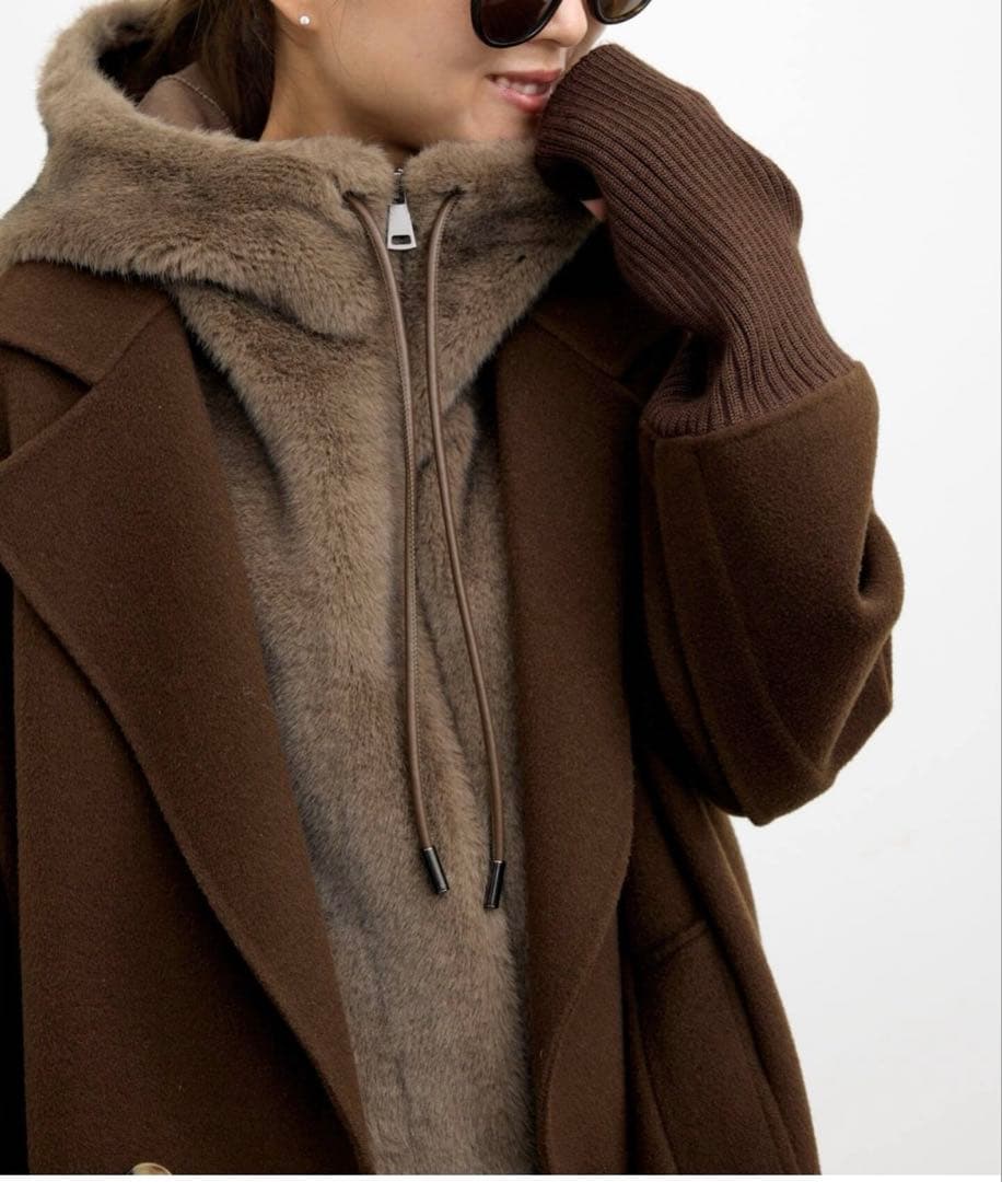 専用【LOU ANDREA/ルーアンドレア】RIB WOOL COAT