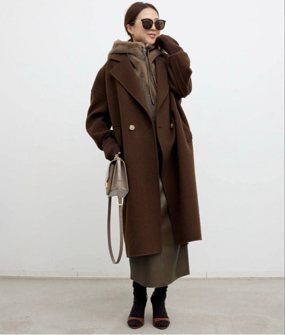 専用【LOU ANDREA/ルーアンドレア】RIB WOOL COAT