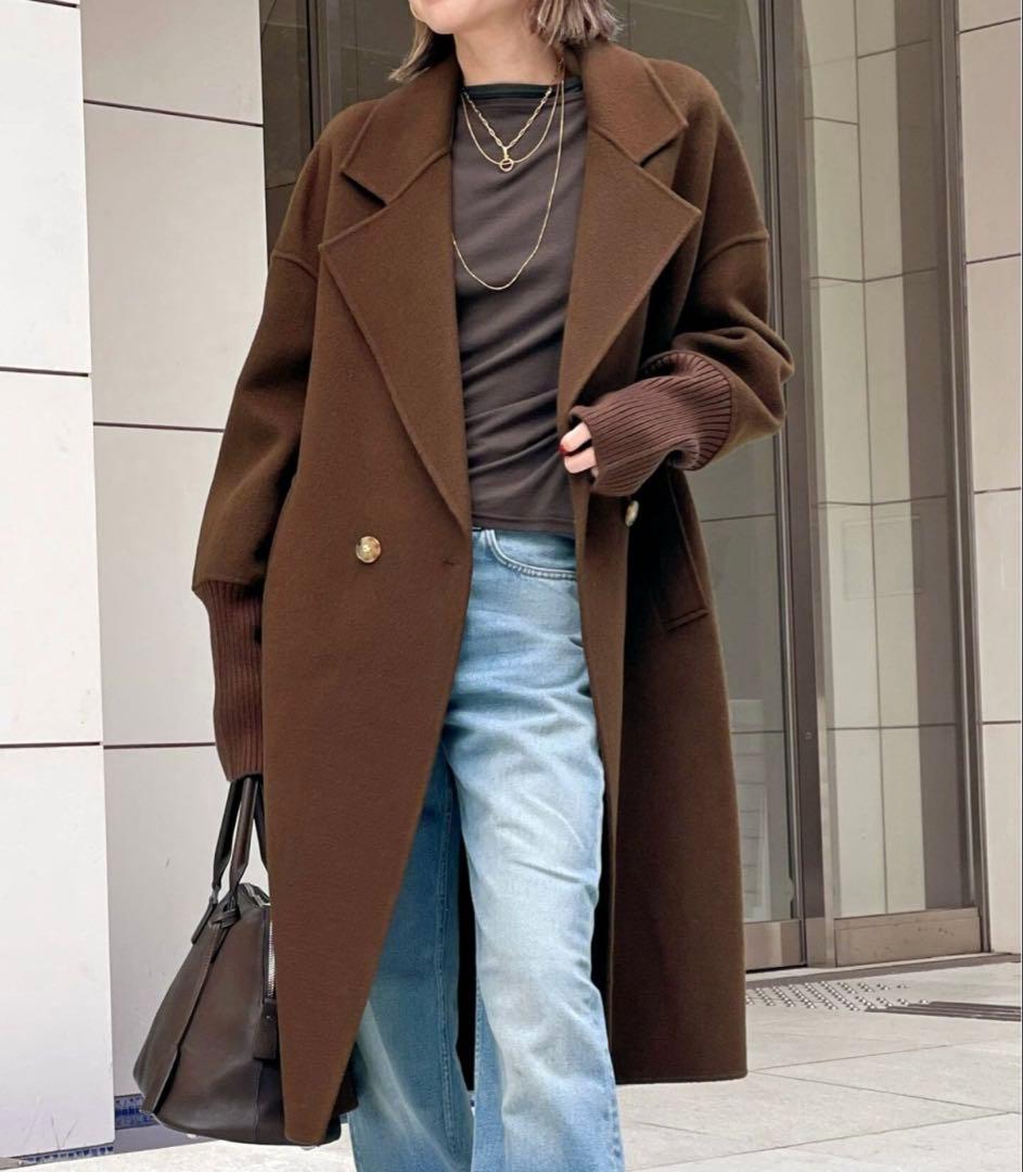 専用【LOU ANDREA/ルーアンドレア】RIB WOOL COAT