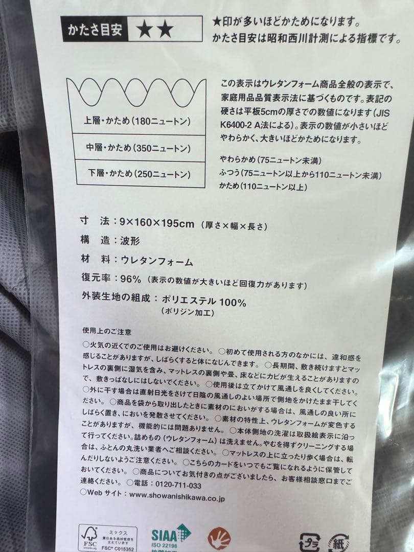 【希少なダブル】西川 ムアツ MuAtsu 　マットレス スタンダードクイーン