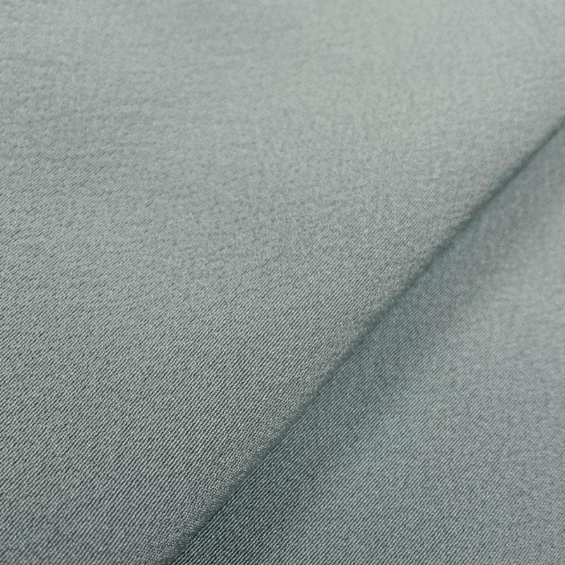 601mi100☆色無地 一つ紋 ややふくよかサイズ くすみ水色☆しつけ付き美品