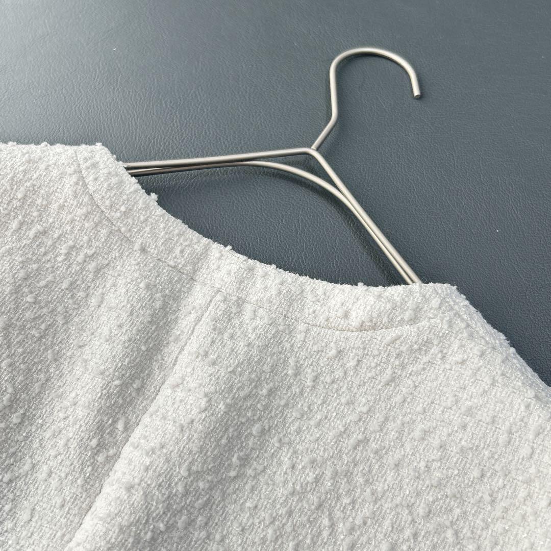 【今期 2025年モデル】PLST プラステ　ツイード ペプラムジレ