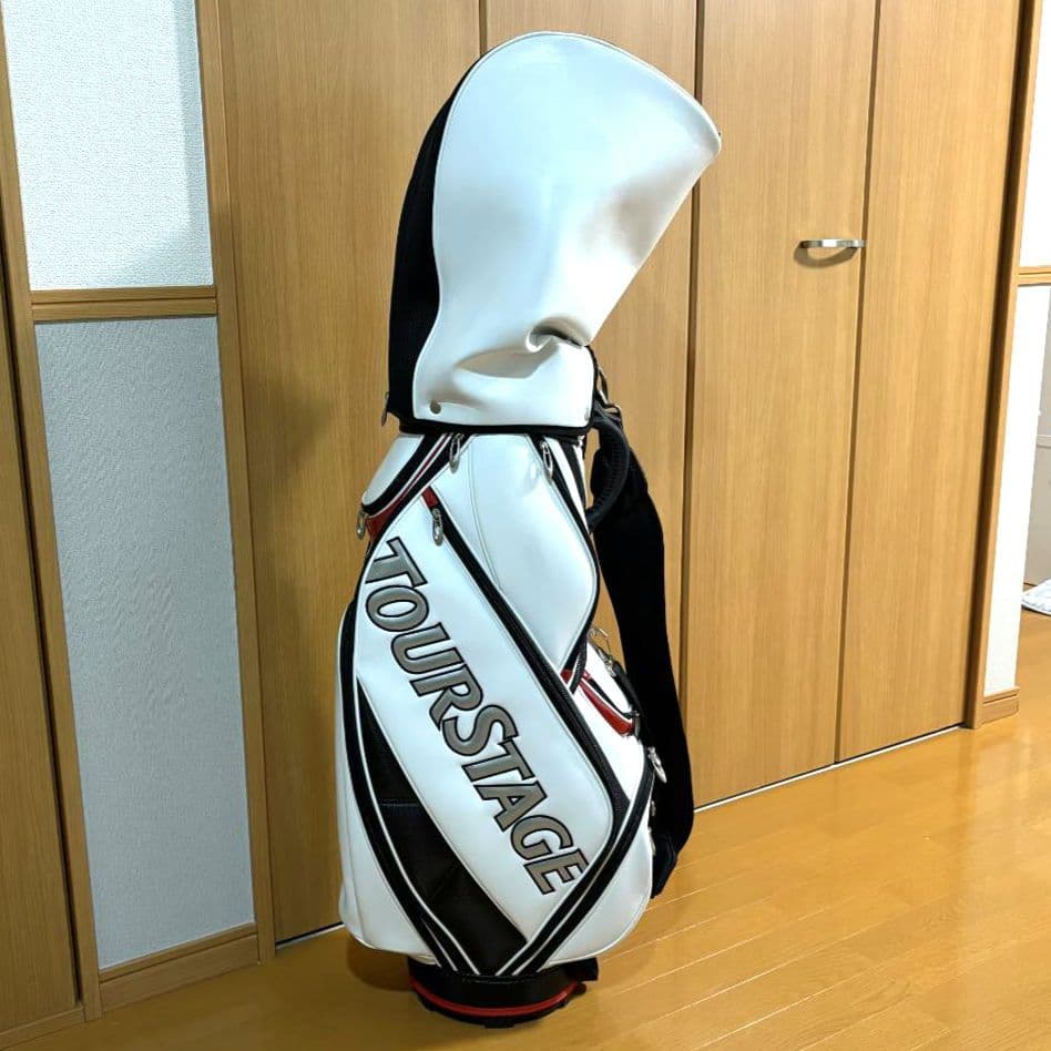 ツアーステージ キャディバッグ ホワイト/ブラック