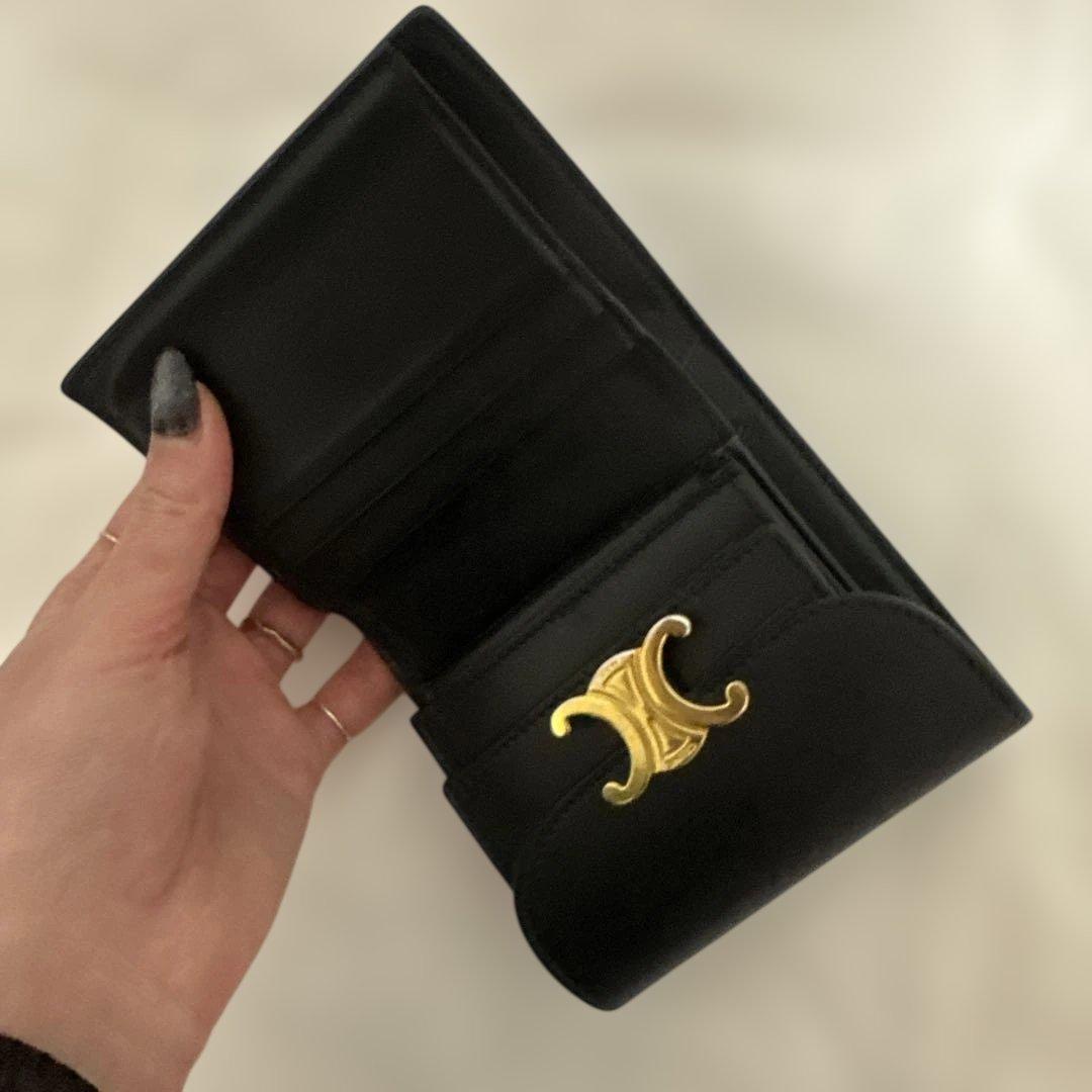 CELINE 黒 三つ折り財布