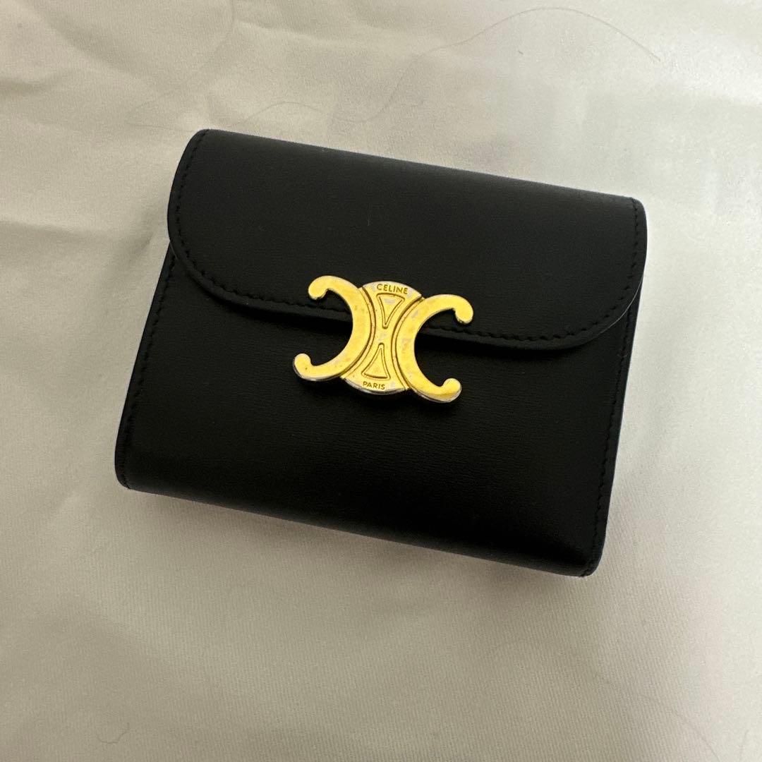 CELINE 黒 三つ折り財布