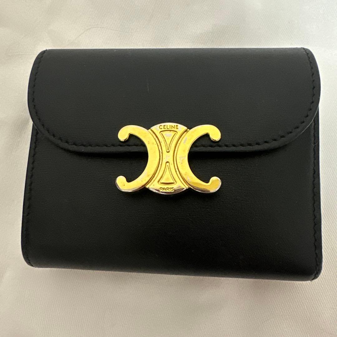 CELINE 黒 三つ折り財布