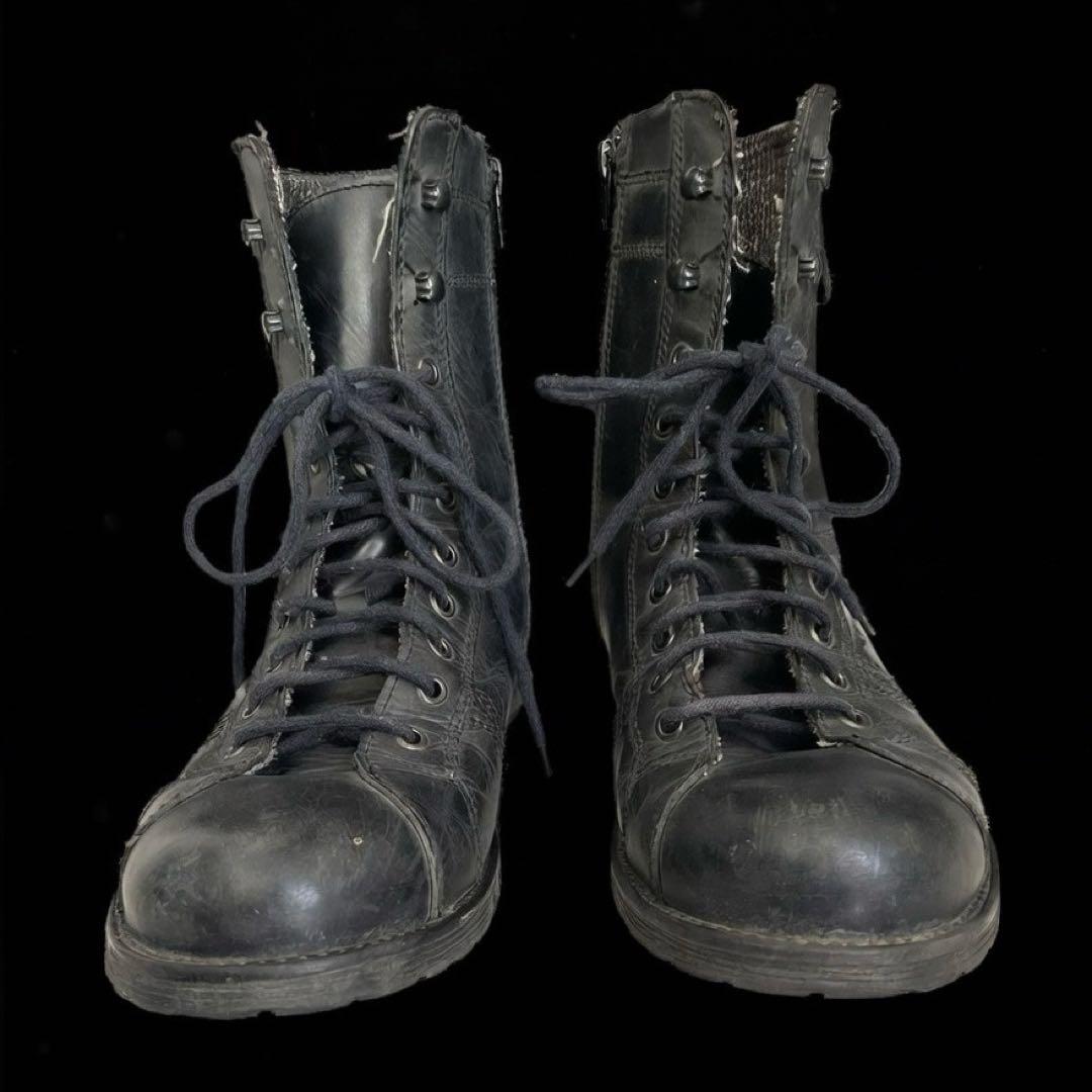 archive ミリタリーブーツ engineer boots サイドジップ付き