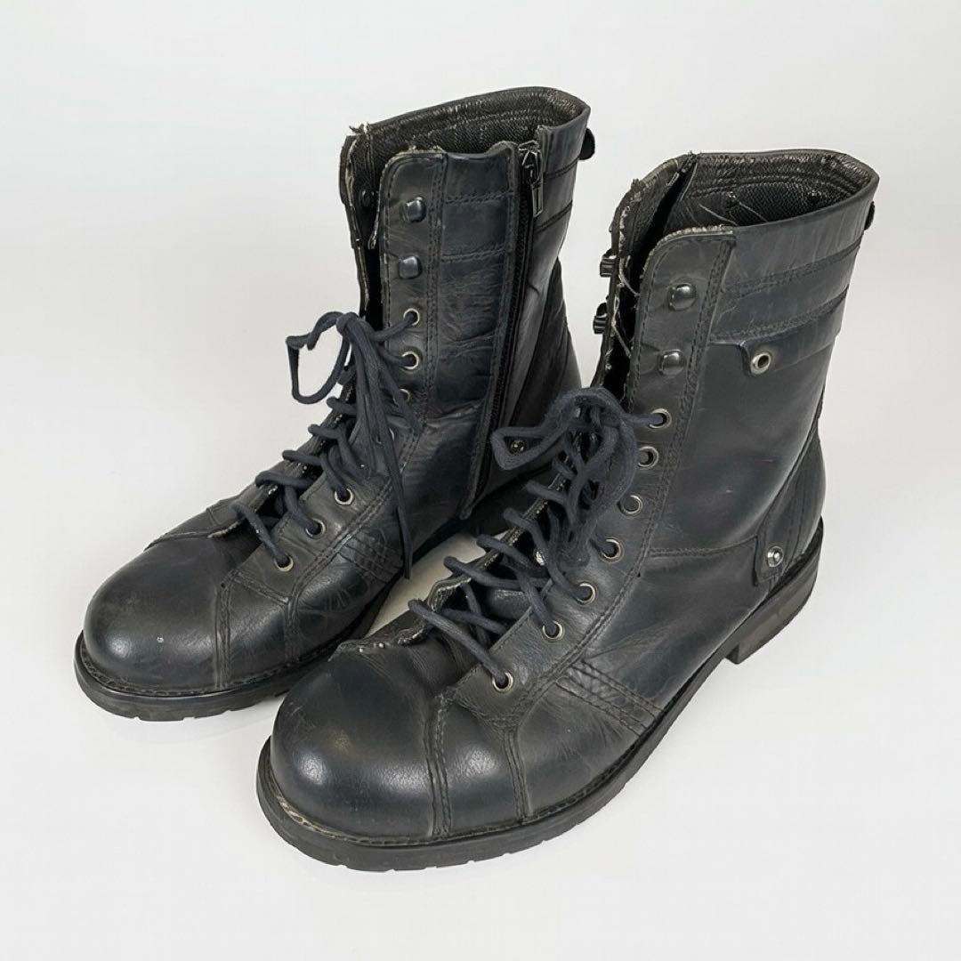 archive ミリタリーブーツ engineer boots サイドジップ付き