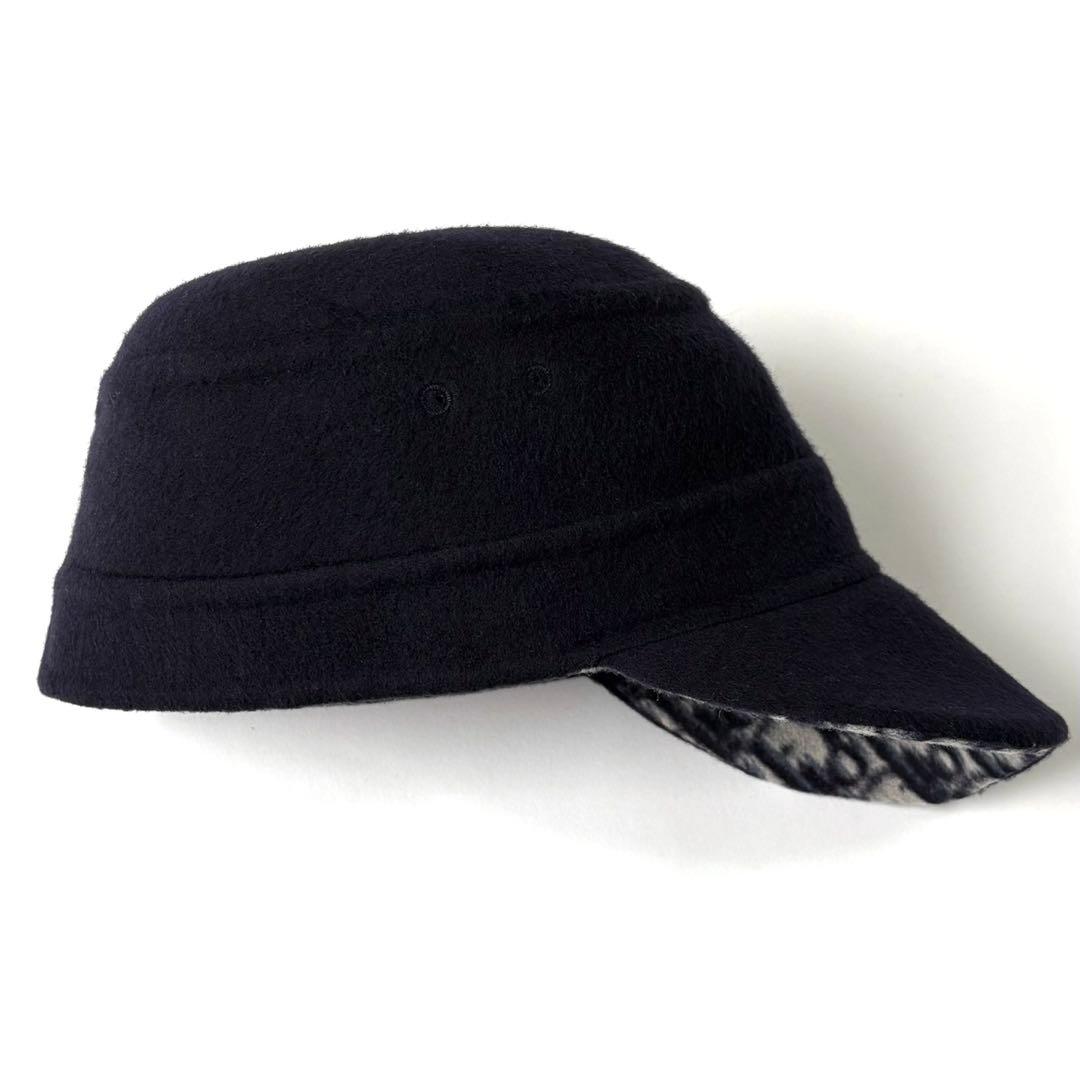 美品 DIOR オブリーク リバーシブルキャップ 56 キャスケット ウール