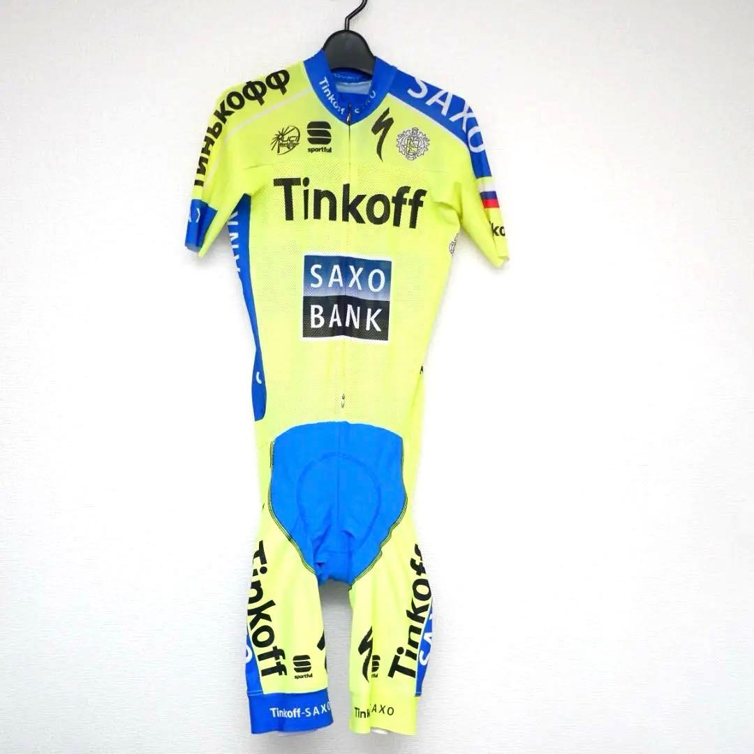 選手支給品 ティンコフサクソバンク コンタドール ロードスーツ スキンスーツ