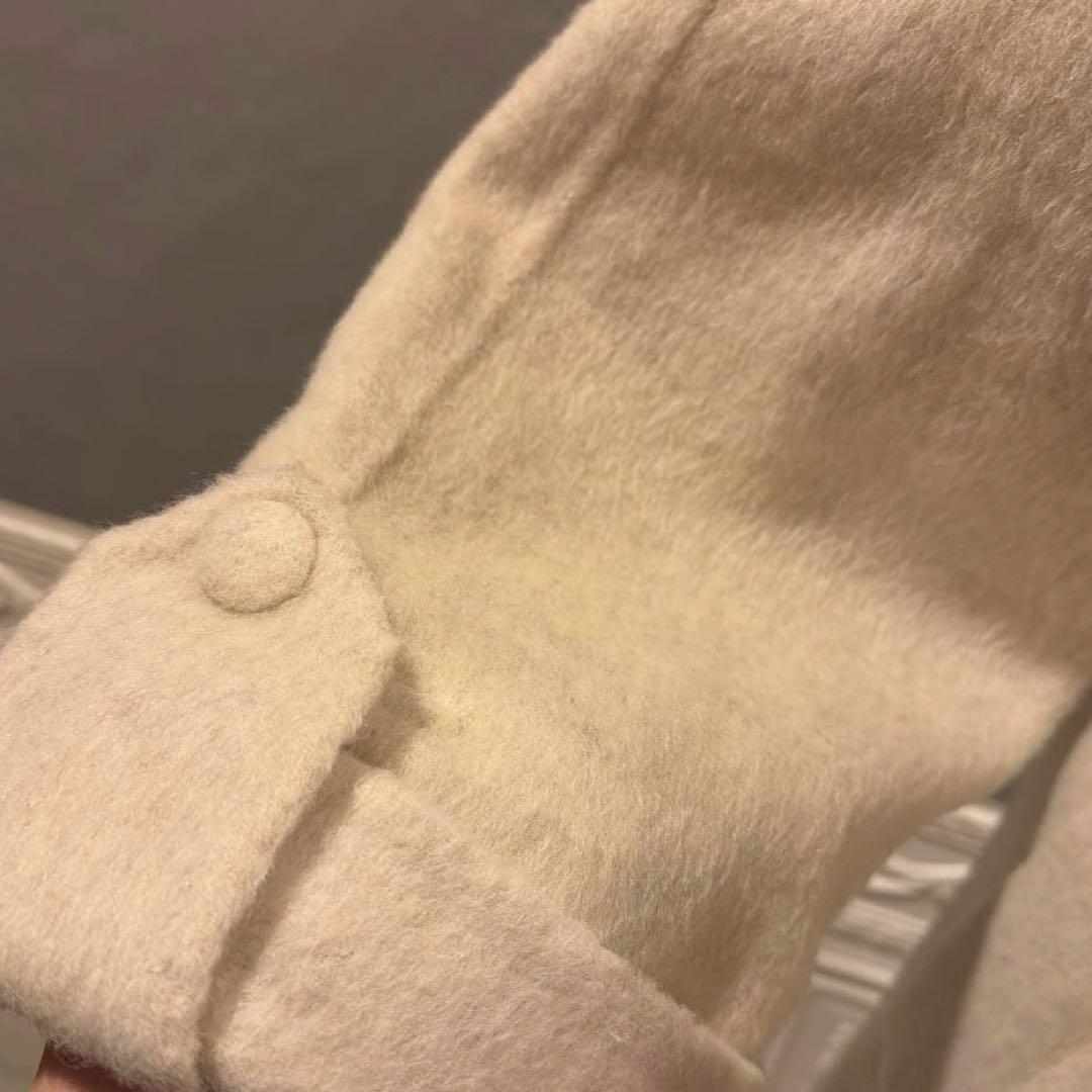 【8万円】カシミヤブレンドウール　ビッグカラーデザインコート