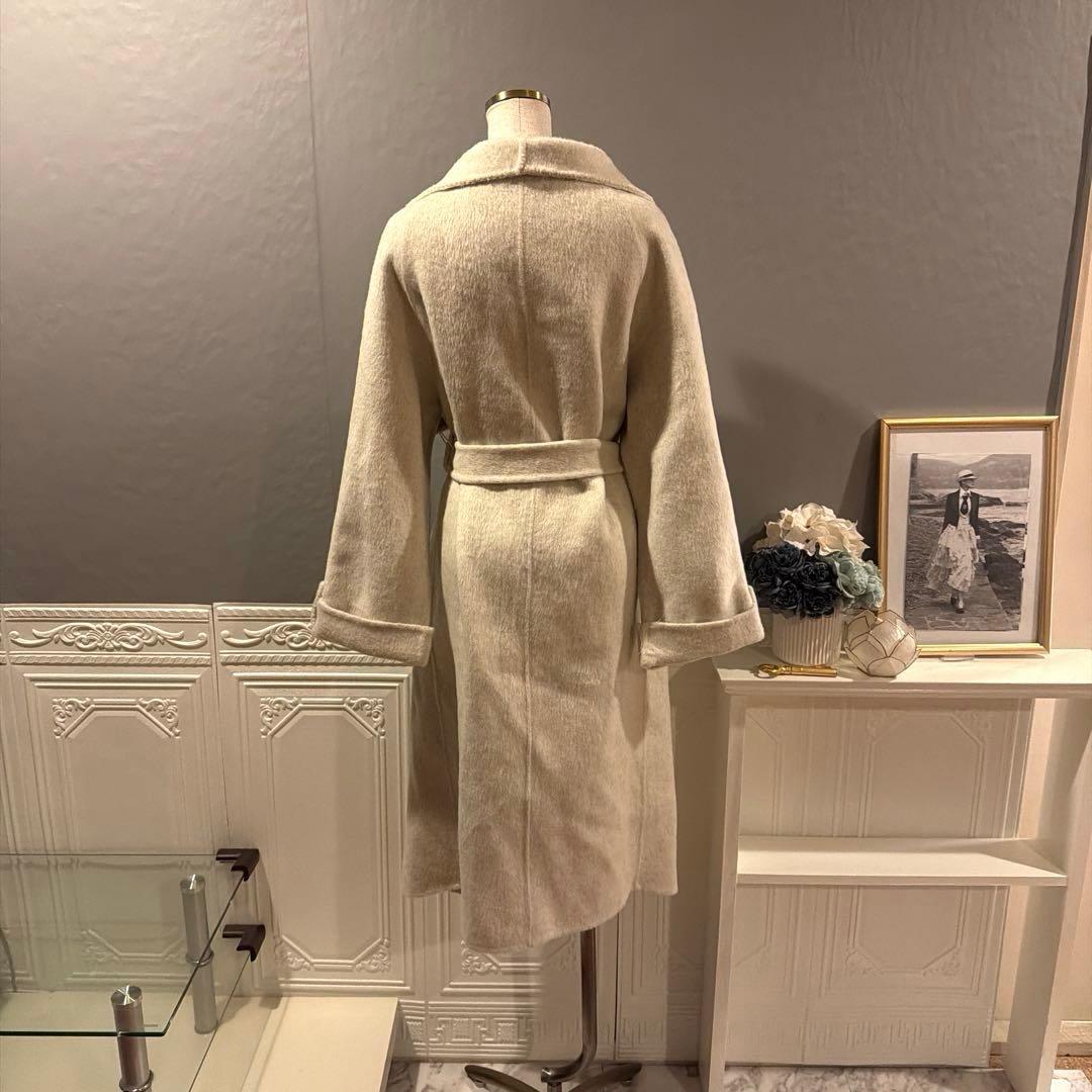 【8万円】カシミヤブレンドウール　ビッグカラーデザインコート