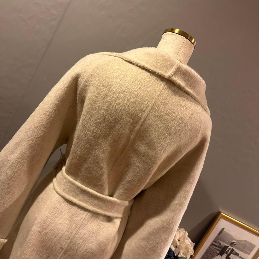 【8万円】カシミヤブレンドウール　ビッグカラーデザインコート