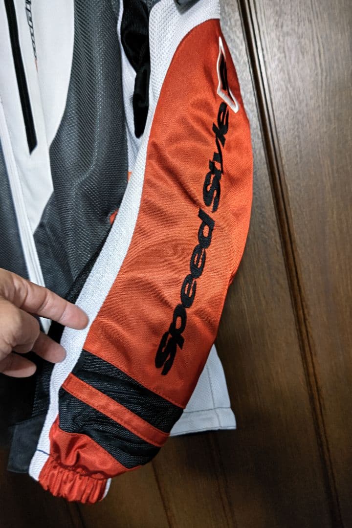 こじHYODフード付きメッシュジャケット グレー/オレンジメンズLサイズ