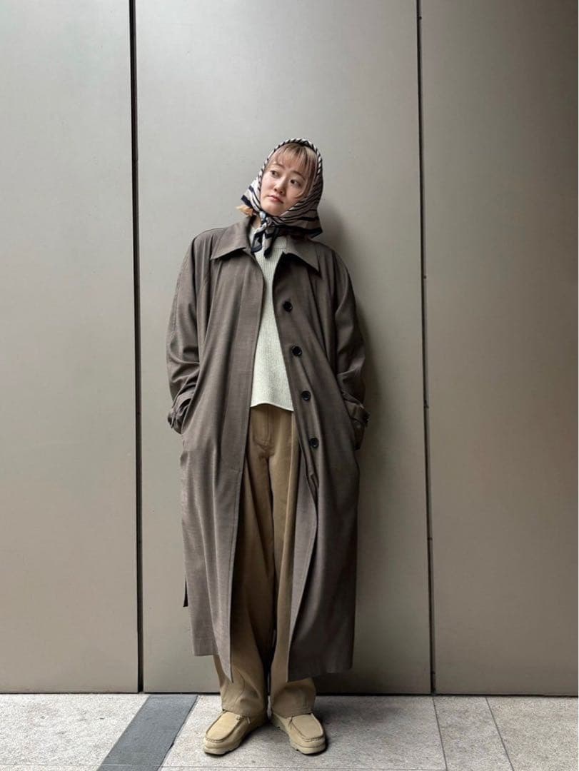 anuke アンヌークSoutiencollar Raglan Coat