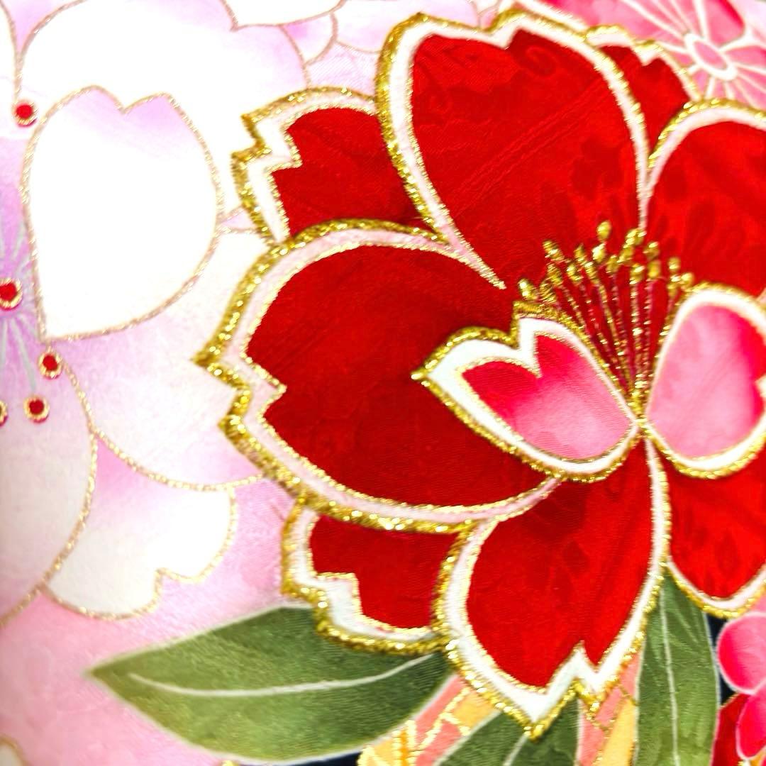 《新品》伝統色 杏色❗️正絹 刺繍入 お宮参り 京友禅多色ぼかし 産着/たとう紙付