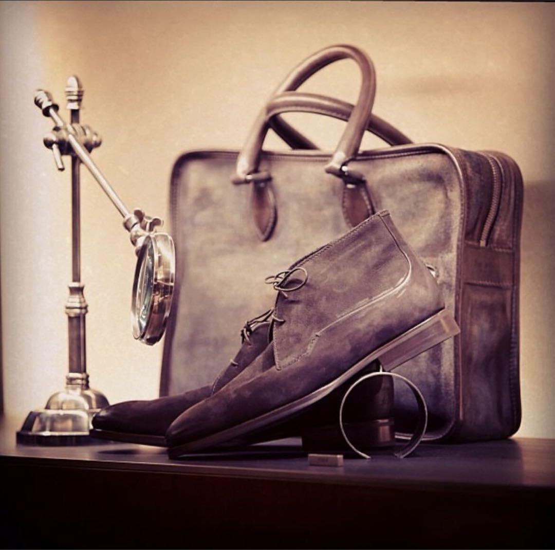 激レア　ベルルッティ シアリングムートン アンクルチャッカブーツ 正規品