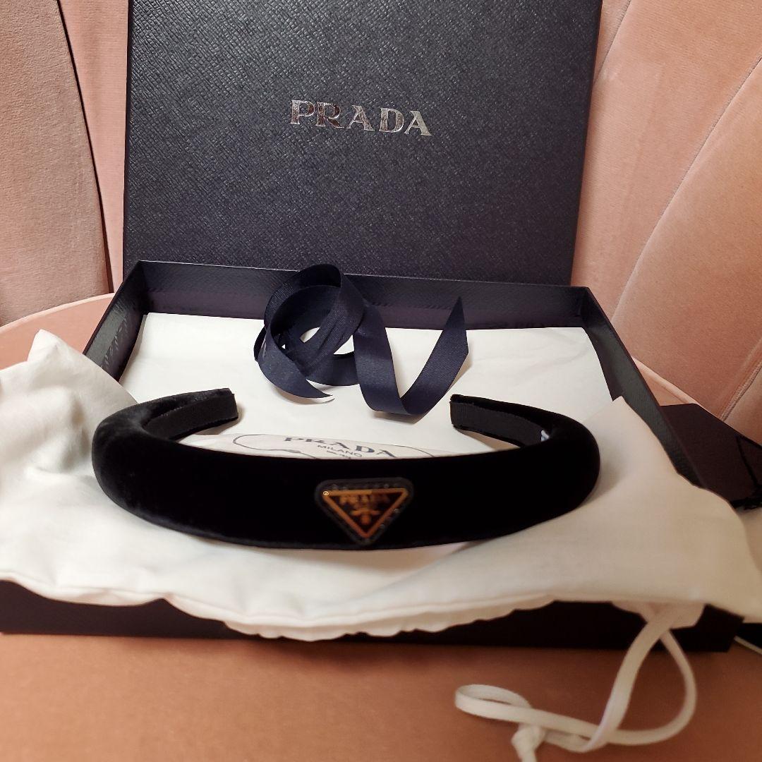 PRADA ブラック カチューシャベルベット　未使用