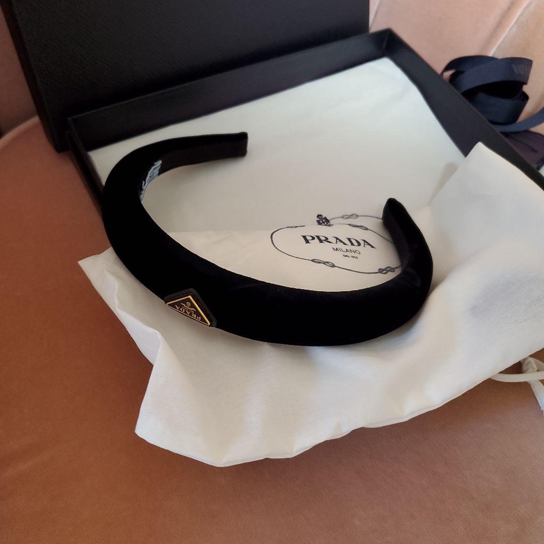 PRADA ブラック カチューシャベルベット　未使用