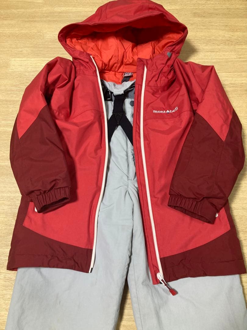 モンベル スノーウェア スキーウェア 上下 130cm
