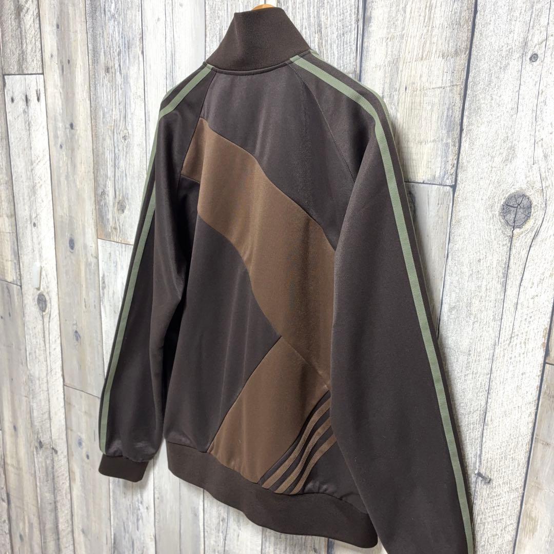 アディダス トラックジャケット ジャージ クレイジーパターン ブラウン サイズO