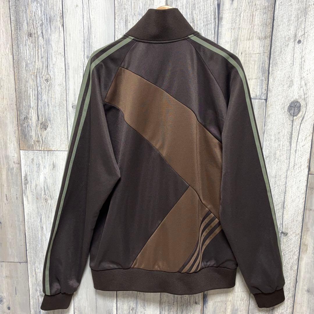 アディダス トラックジャケット ジャージ クレイジーパターン ブラウン サイズO