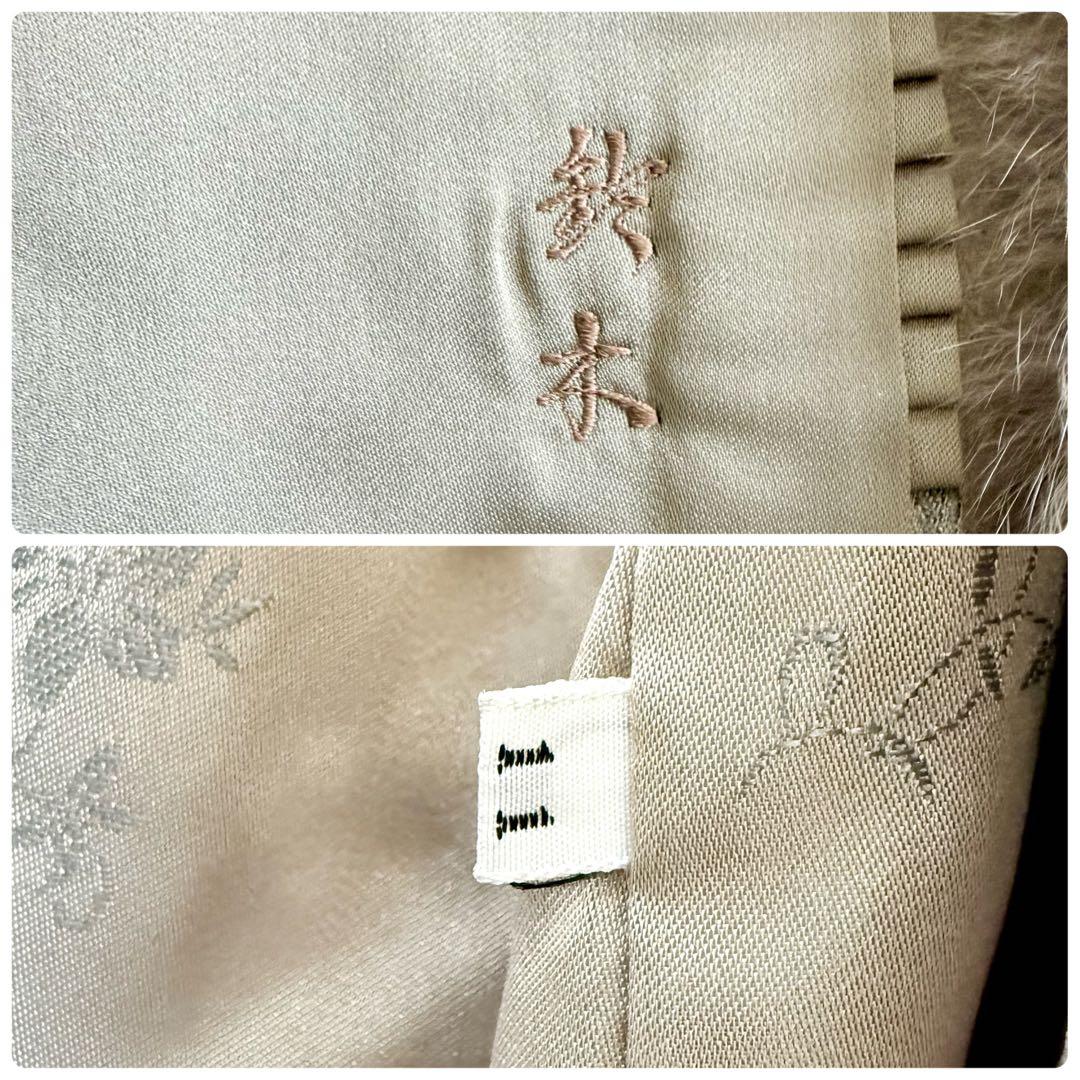 肉厚ボリューム◎ グレージュ 染めフォックス ファーコート リアルファー 毛皮