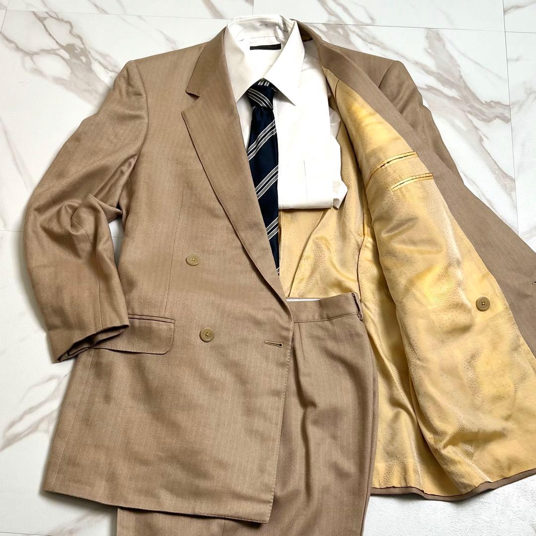入手困難✨ ジャンニヴェルサーチ スーツ セットアップ ダブルブレスト 茶色系