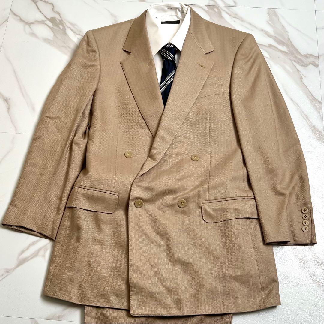 入手困難✨ ジャンニヴェルサーチ スーツ セットアップ ダブルブレスト 茶色系