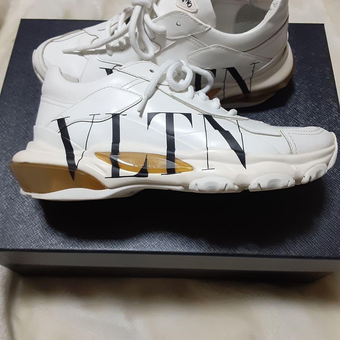 正規品 美品 VALENTINO スニーカー VLTN 厚底 ホワイト/ベージュ