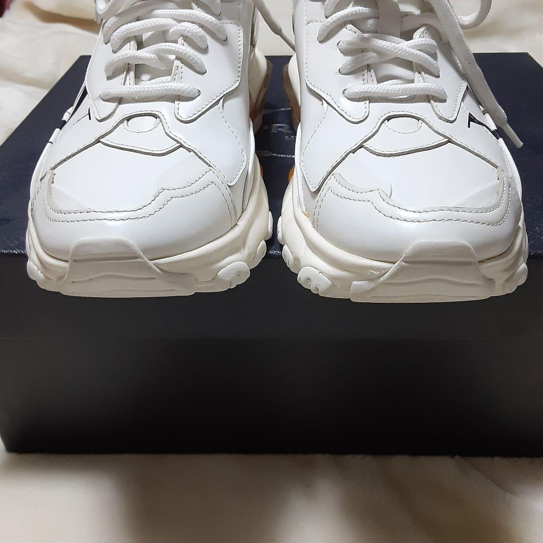 正規品 美品 VALENTINO スニーカー VLTN 厚底 ホワイト/ベージュ