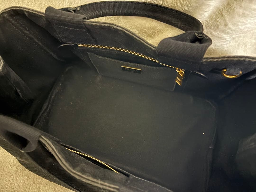✨ 【美品】PRADA カナパ M 黒 キャンバス ✨ 即購入可✨