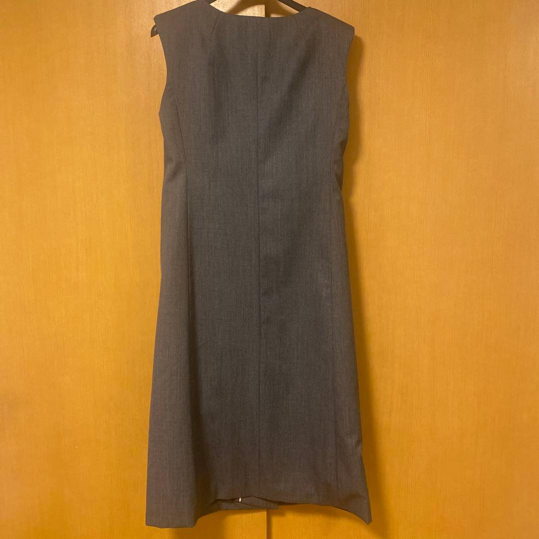 【美品】VERMEIL par iena 2WAY ツイルロングジレワンピース