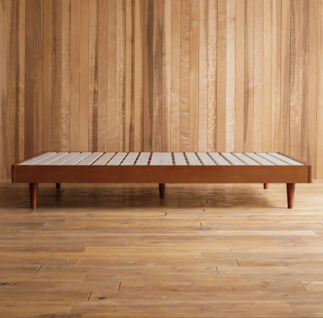 【美品】Re:CENO クイーンサイズ ベッドフレーム ブラウン