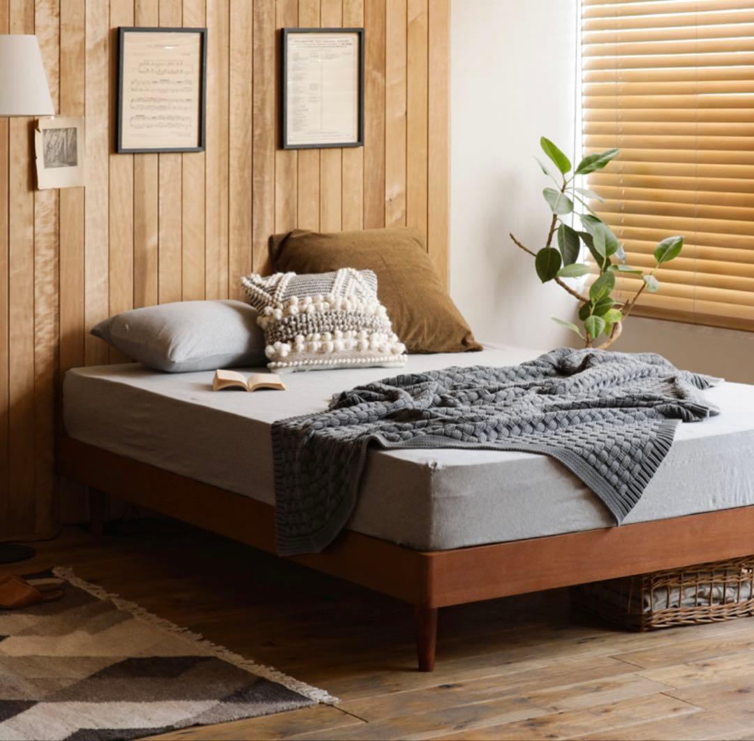 【美品】Re:CENO クイーンサイズ ベッドフレーム ブラウン