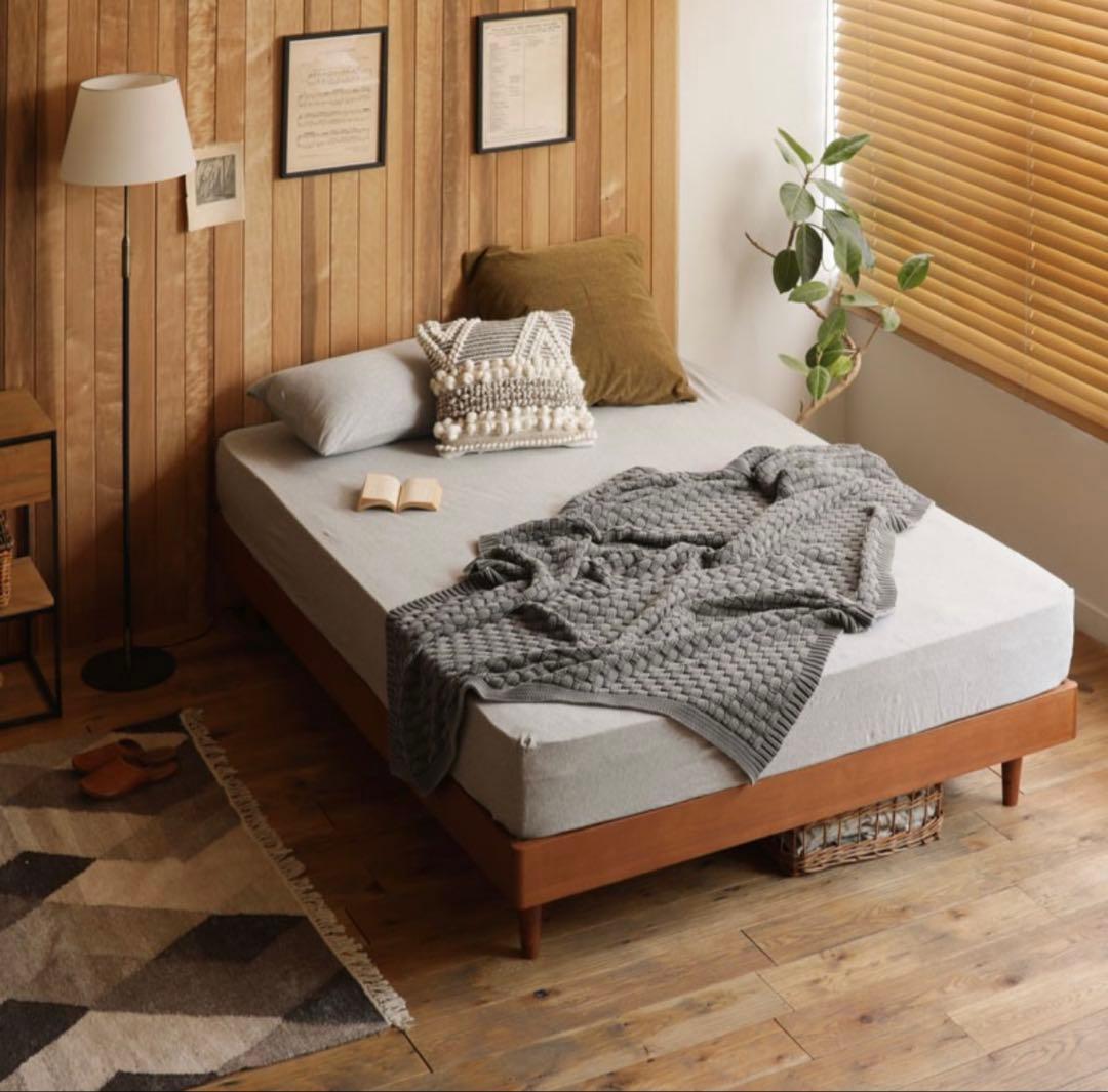 【美品】Re:CENO クイーンサイズ ベッドフレーム ブラウン