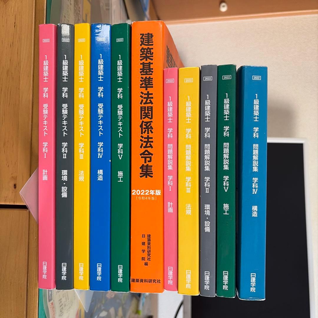 令和7年　2025年　1級建築士試験テキストセット 学科合格　日建学院