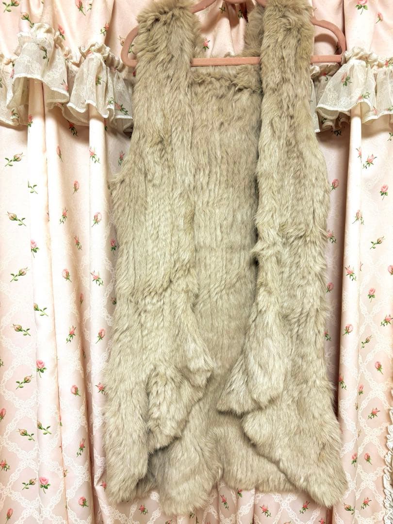 グレースコンチネンタル ラビットファー ロングジレ