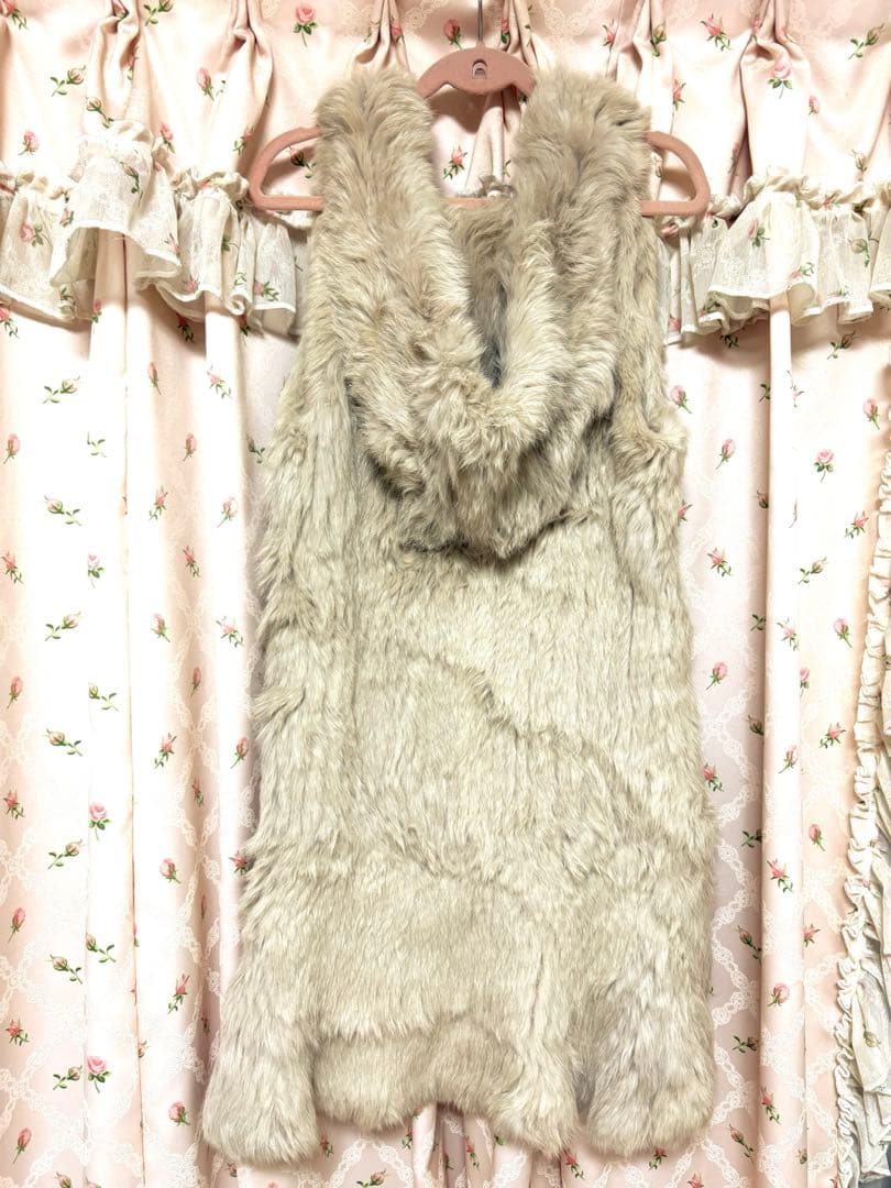 グレースコンチネンタル ラビットファー ロングジレ