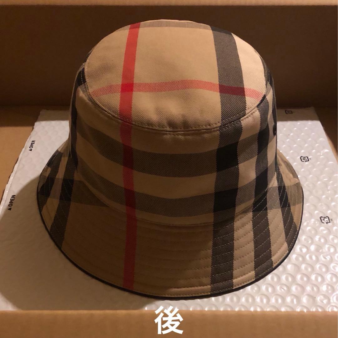 バーバリー エグザジェレイティッドチェック コットン バケットハット