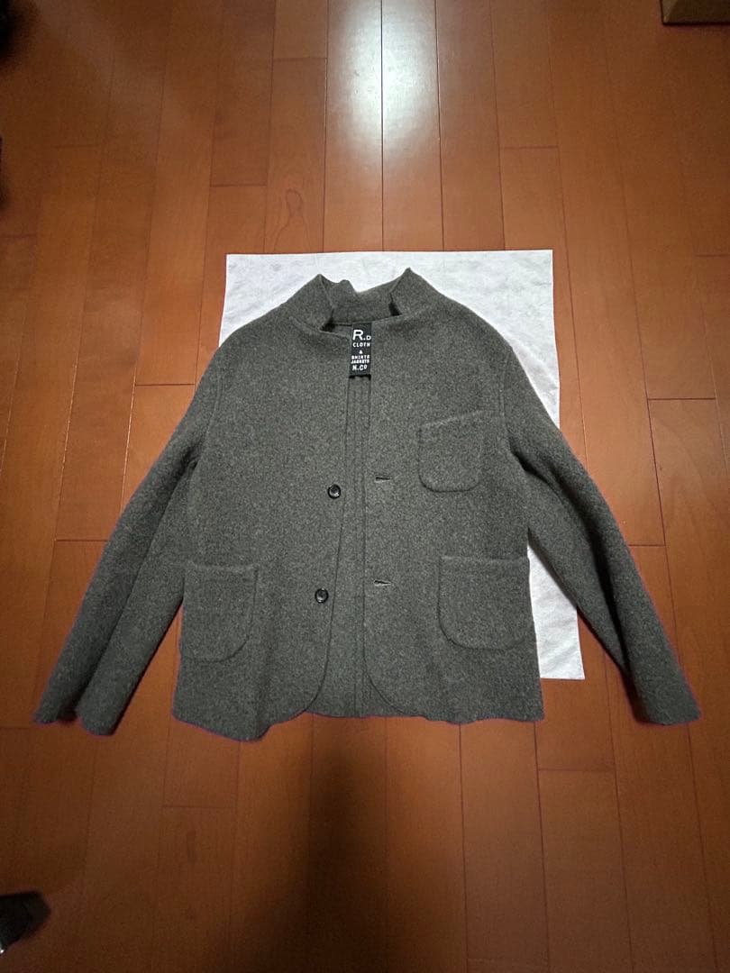 R&D.M.Co- ウール フェルト ブラウン テーラードジャケット