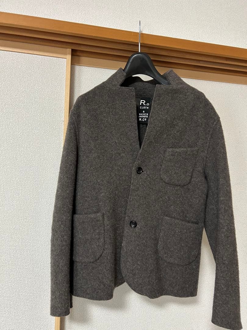 R&D.M.Co- ウール フェルト ブラウン テーラードジャケット