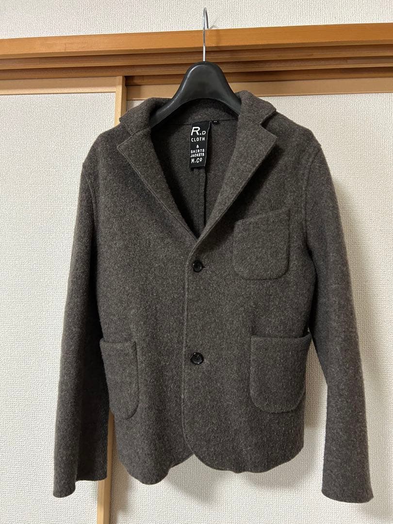 R&D.M.Co- ウール フェルト ブラウン テーラードジャケット