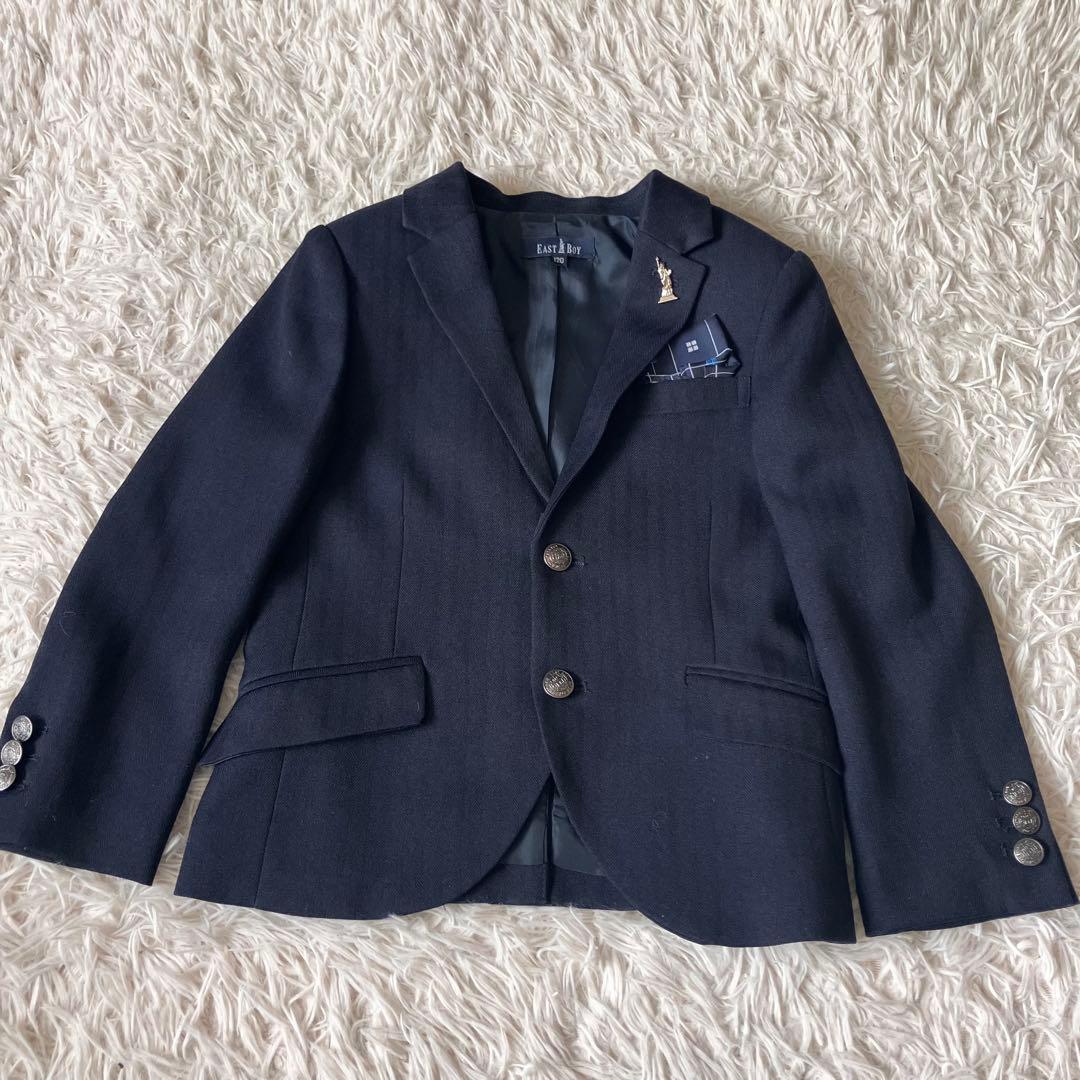EASTBOY キッズフォーマル７点セット　120　ネイビー　入卒園式