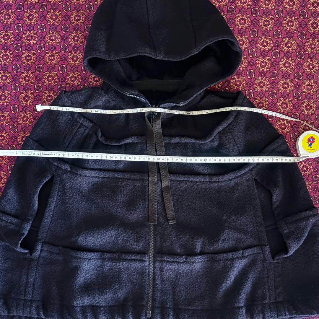 トリココムデギャルソン 毛100% 美品 ボレロ S 濃紺 ポンチョ