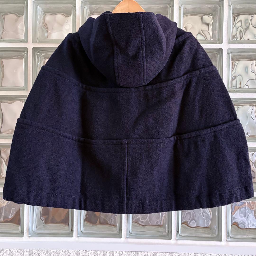 トリココムデギャルソン 毛100% 美品 ボレロ S 濃紺 ポンチョ