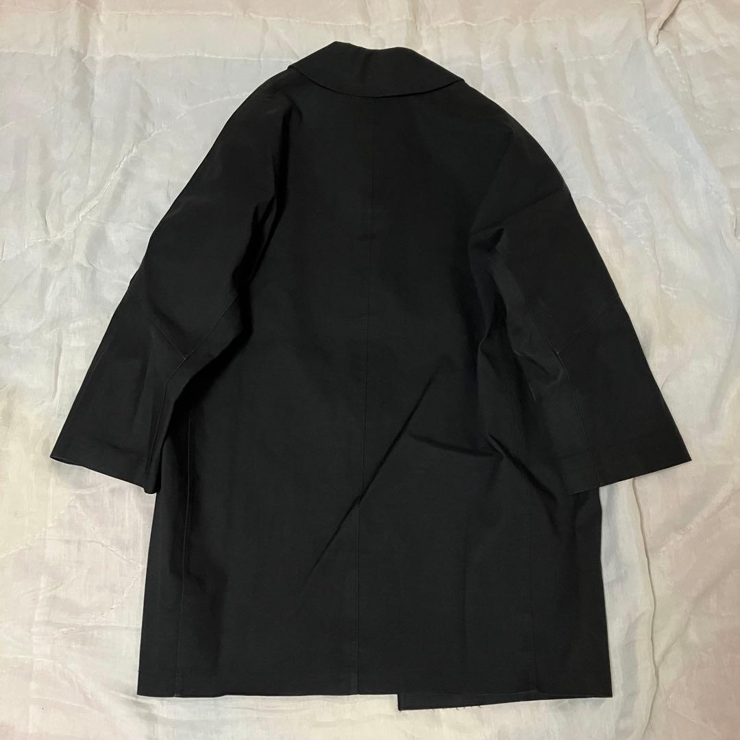 【希少✨】マッキントッシュ　ゴム引きコート　裏地　レオパード　金ボタン　黒　34